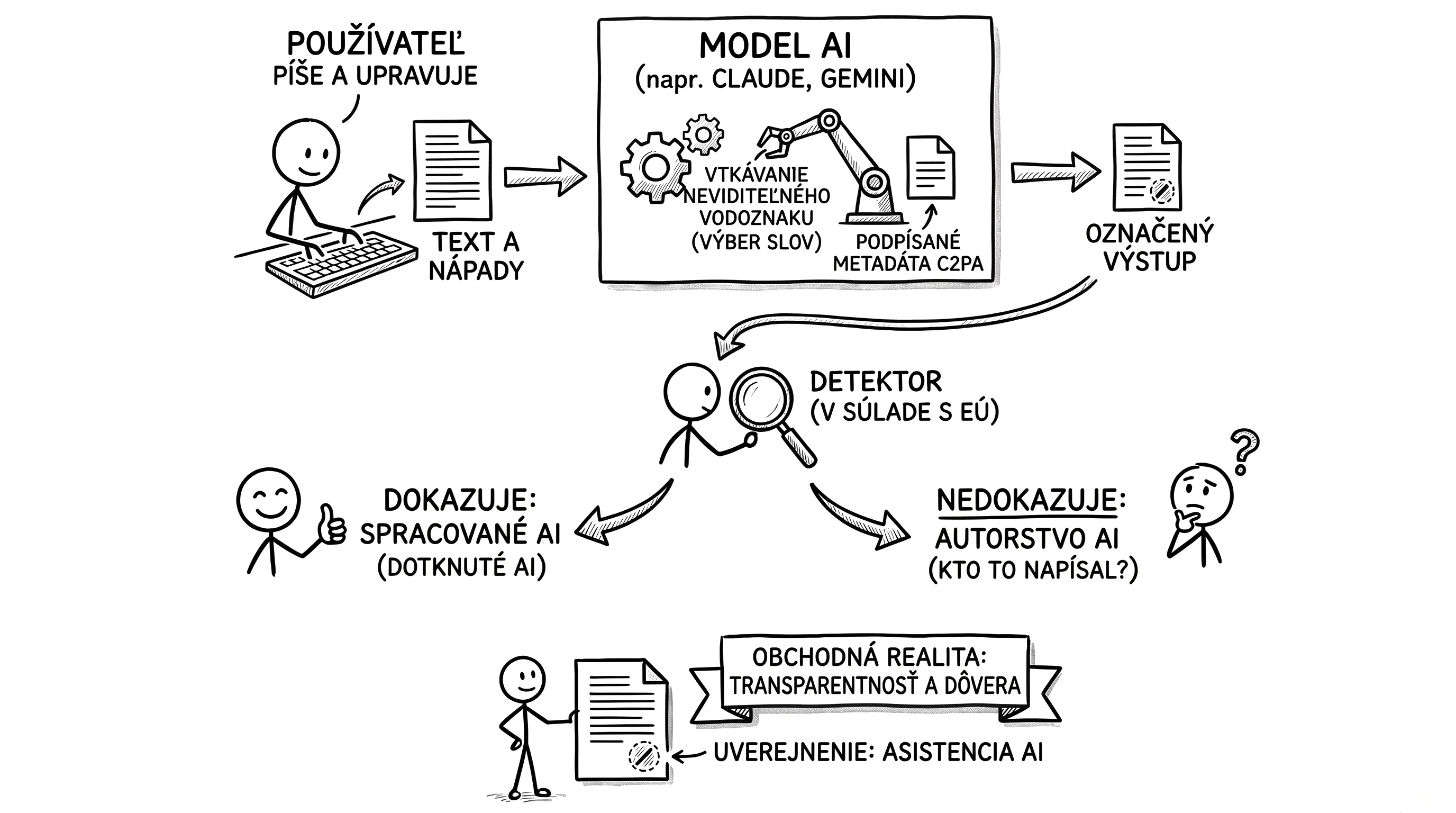 AI vodoznaky — neviditeľné označovanie AI textu vysvetlené