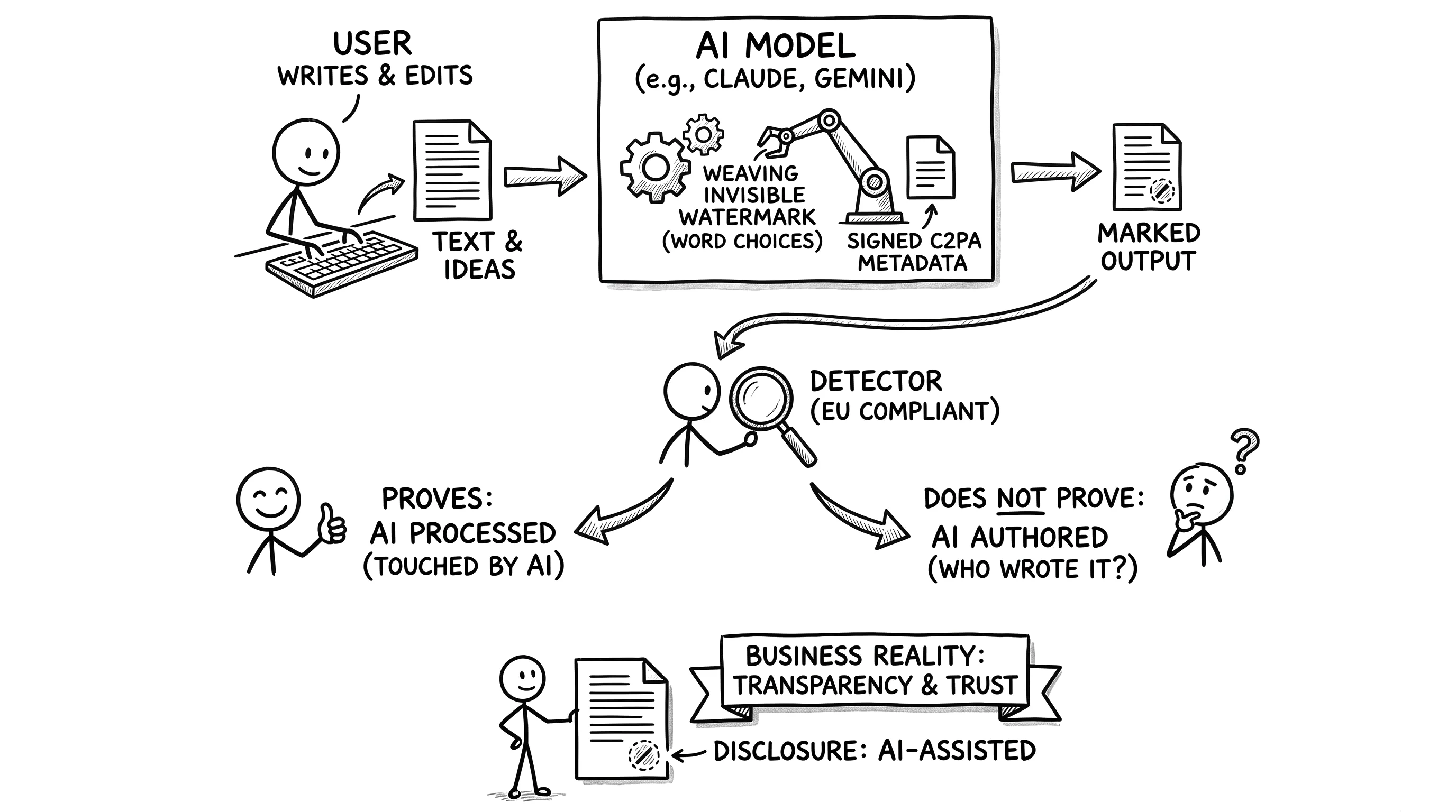 AI watermarking explained — invisible marks in AI-generated text