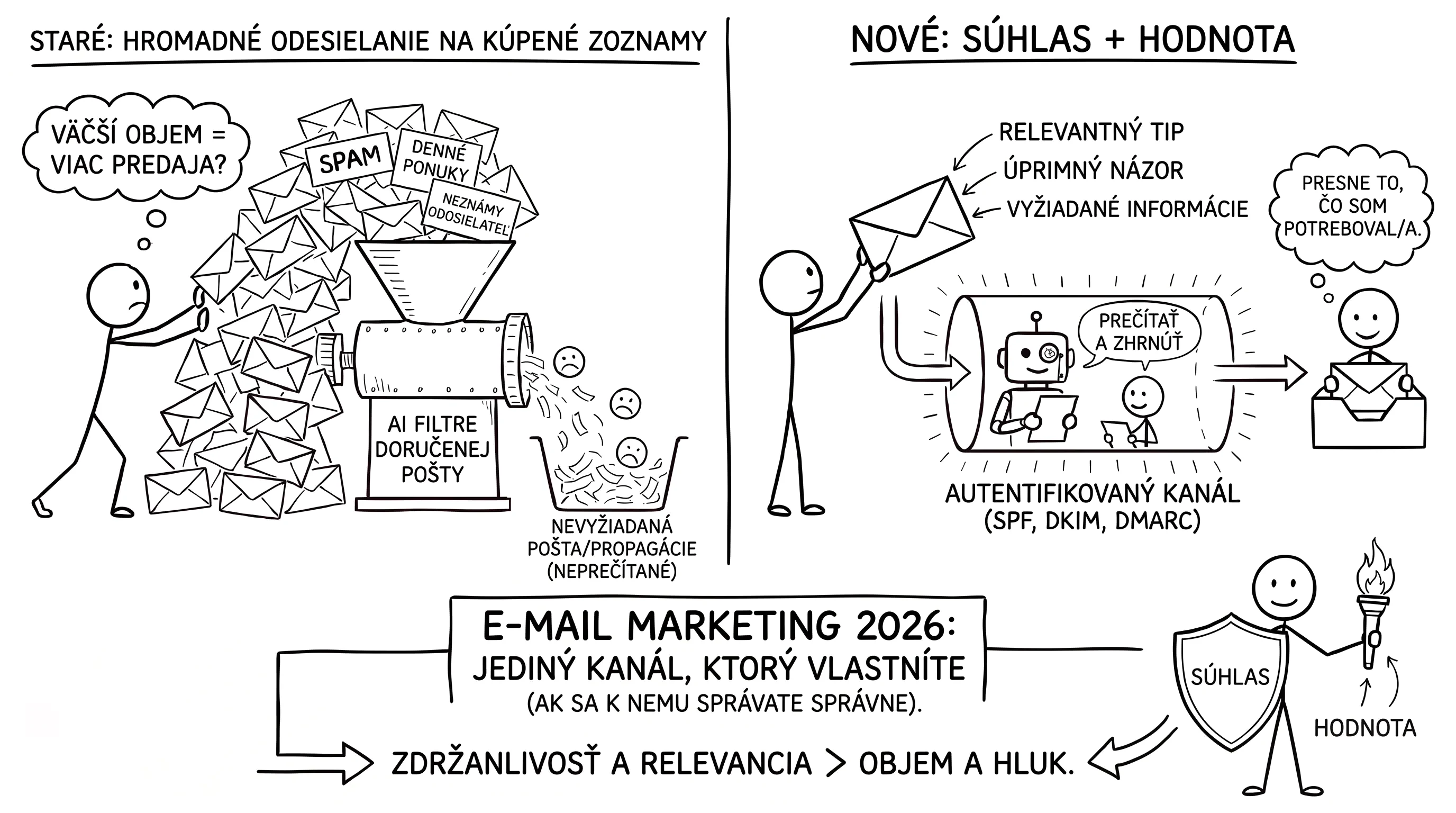 Email marketing v roku 2026 — kanál, ktorý vlastníte