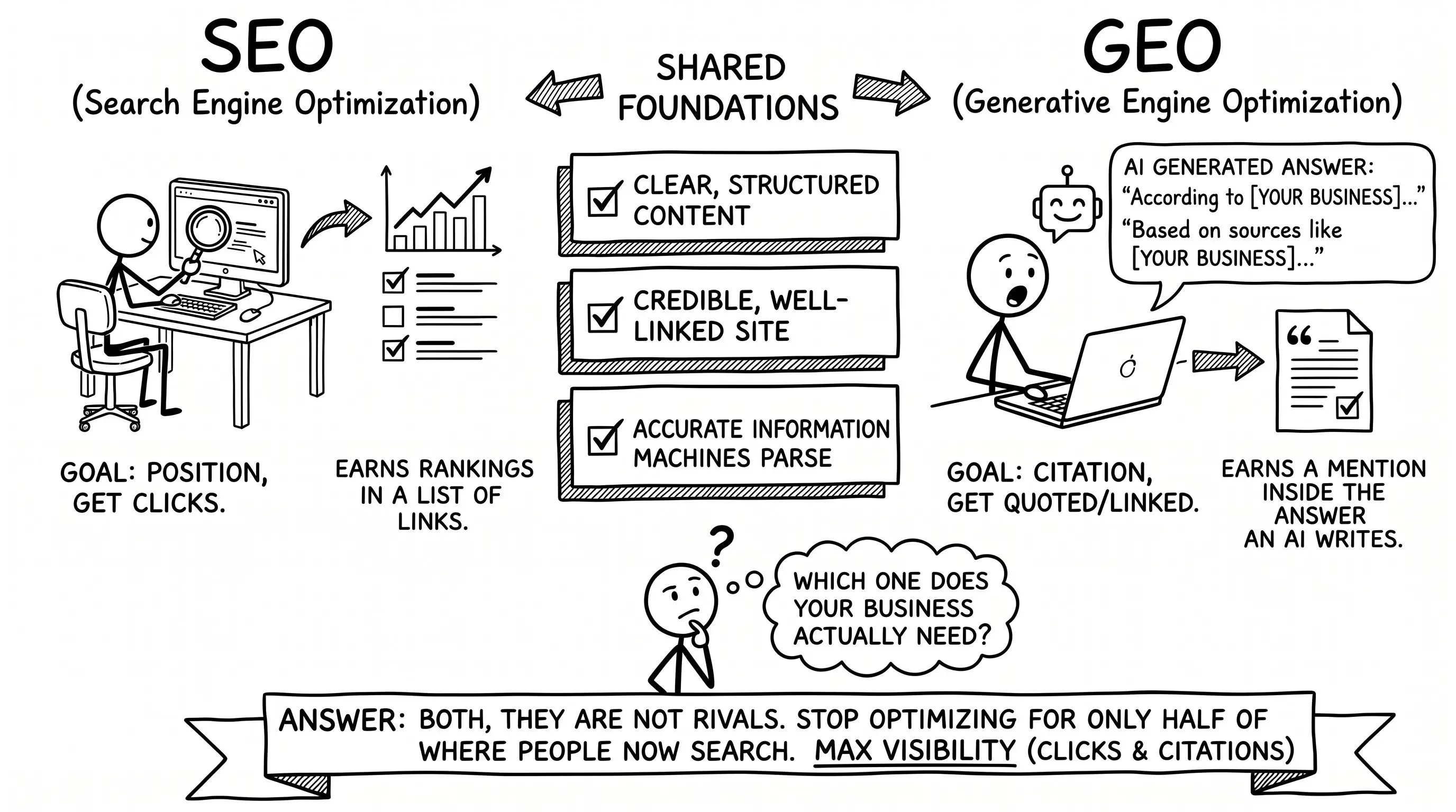 GEO vs SEO — generative engine optimization explained