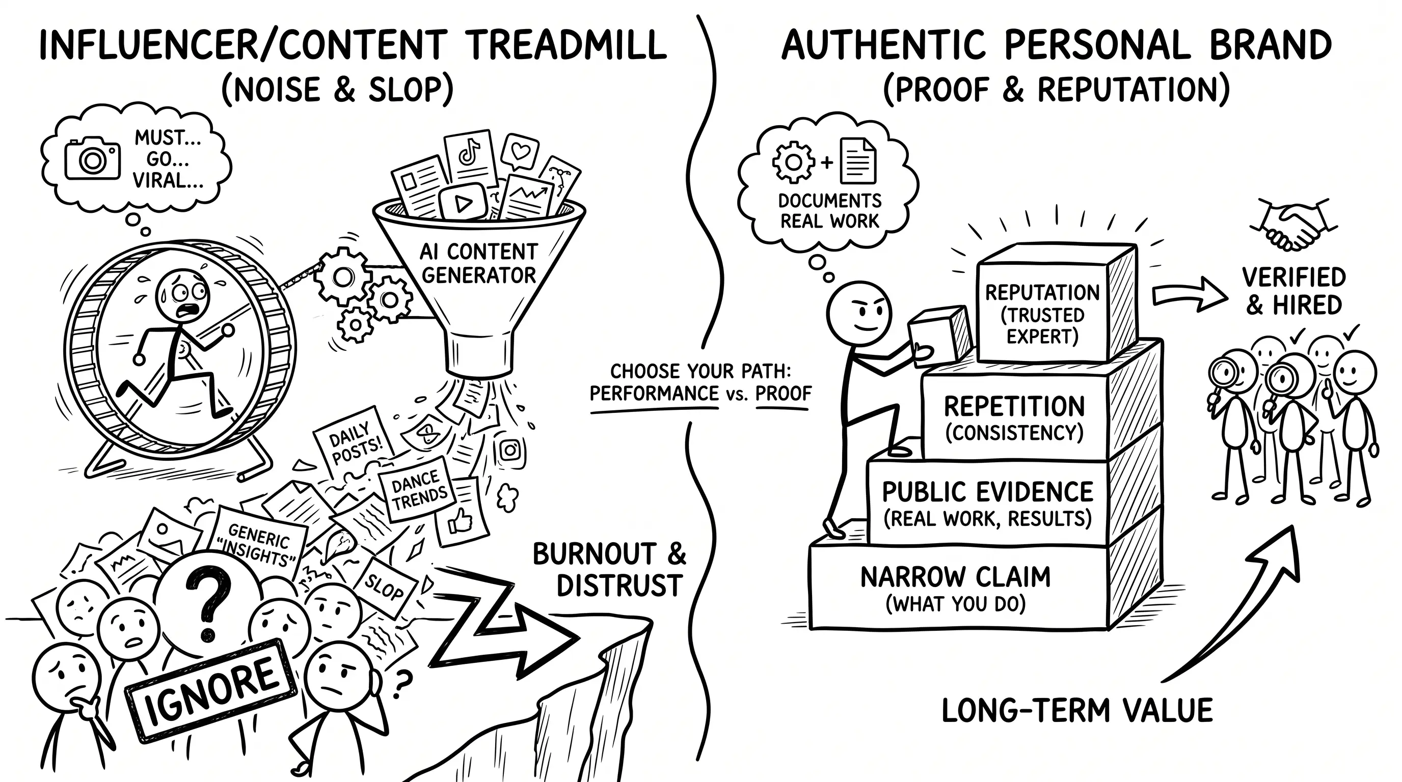How to build a personal brand — evidence over performance