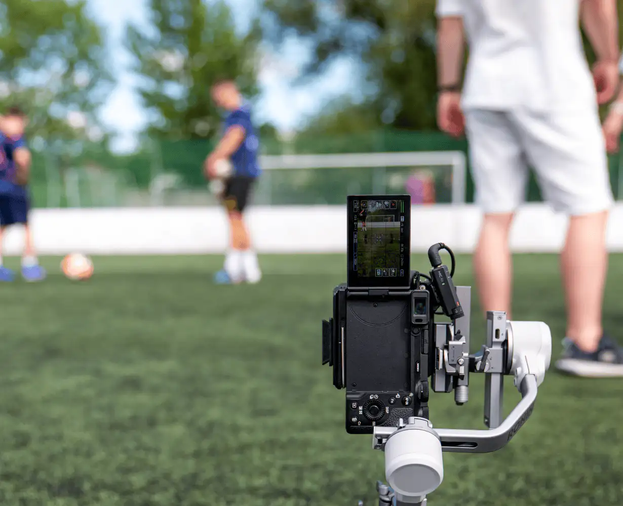 Camera rig on set during the FUTBALIC shoot