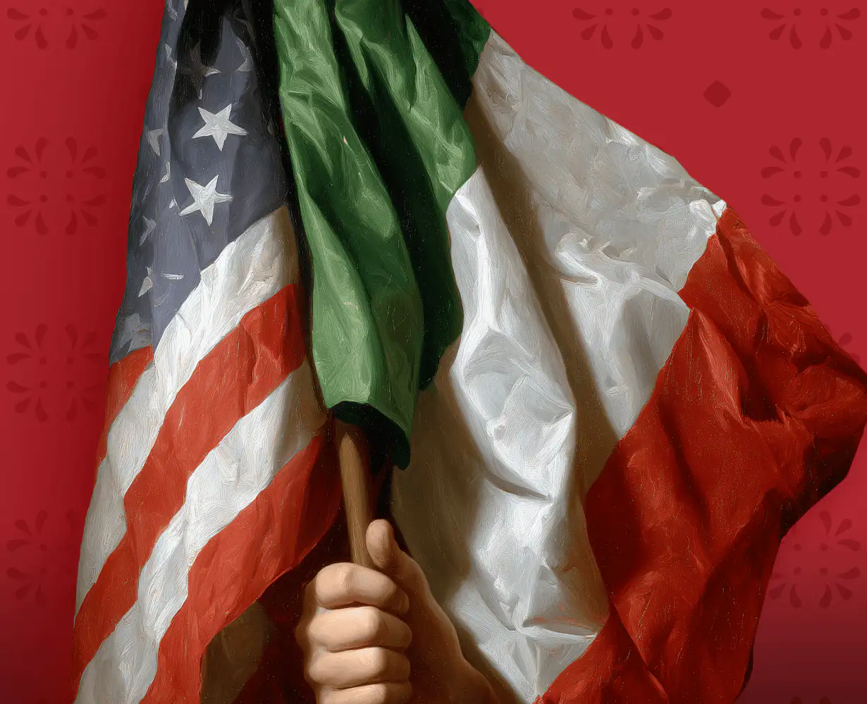 American and Italian flags
