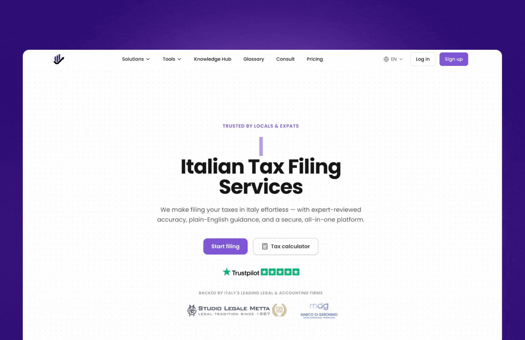 ItalianTaxes.com homepage